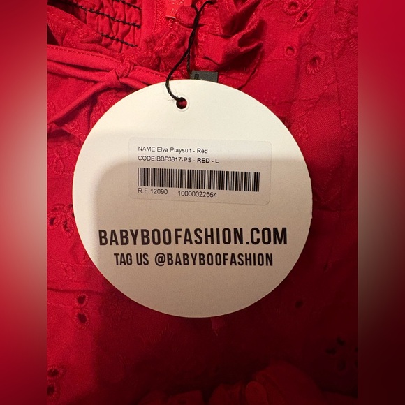 Babyboo red Elva playsuit dress - Picture 2 of 3